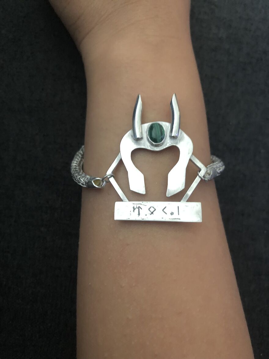 I Made A Sterling Silver Loki Bracelet, To Celebrate The Best Marvel Character!