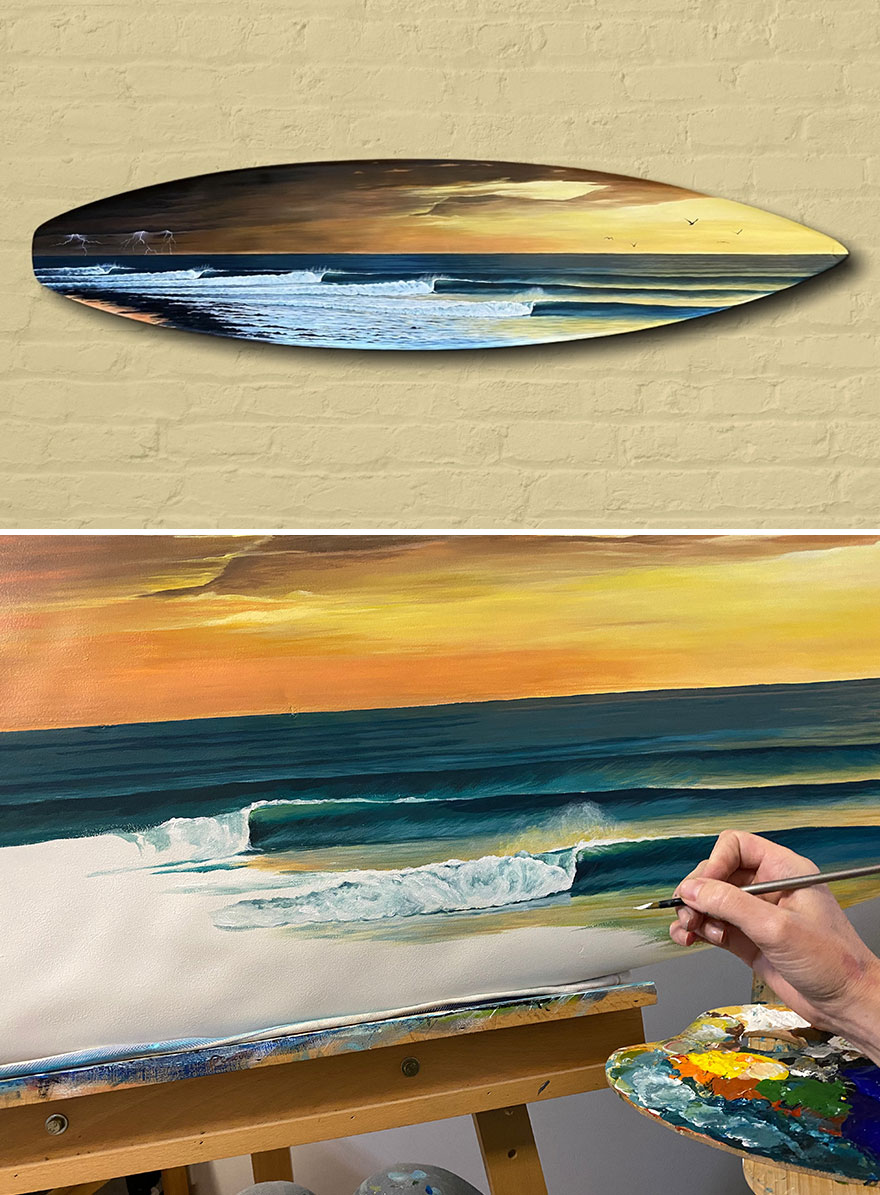 I Save Old Surfboards From Landfills And Give Them A Second Life As A Piece Of Art