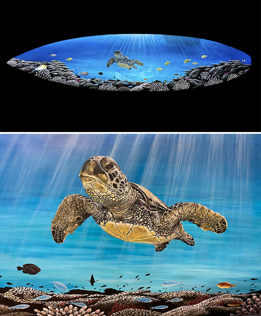 I Save Old Surfboards From Landfills And Give Them A Second Life As A Piece Of Art