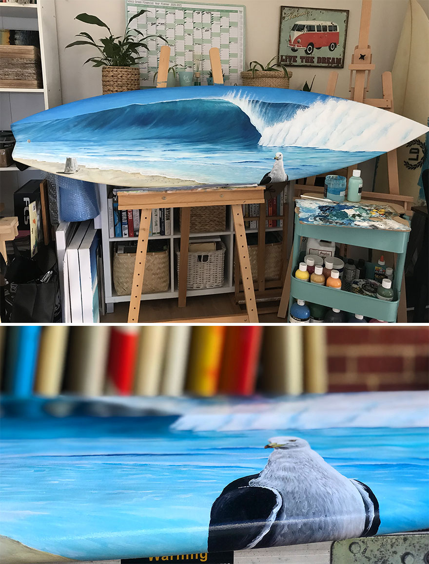 I Save Old Surfboards From Landfills And Give Them A Second Life As A Piece Of Art