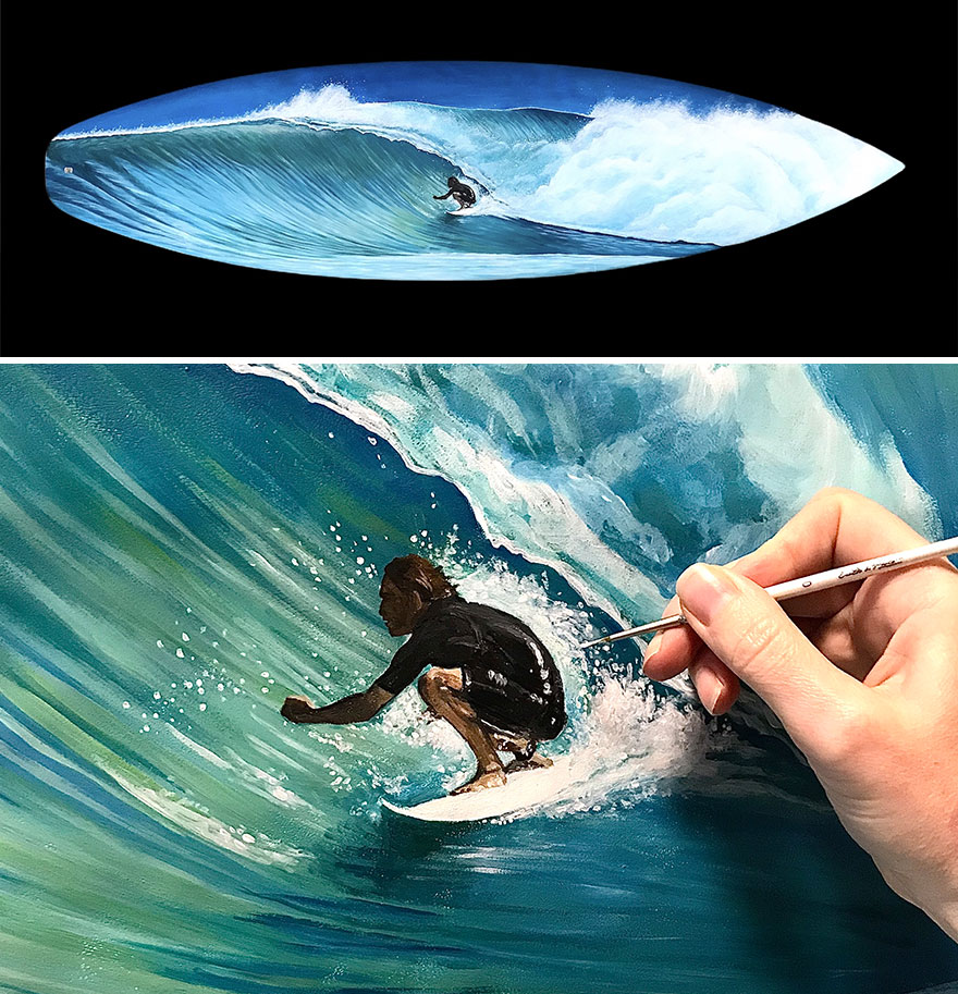 I Save Old Surfboards From Landfills And Give Them A Second Life As A Piece Of Art