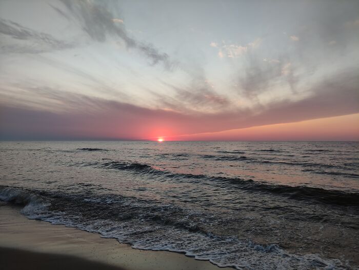 Pink Sunset In Poland