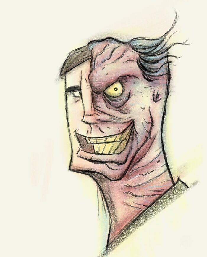 Random iPad Drawings - Two Face