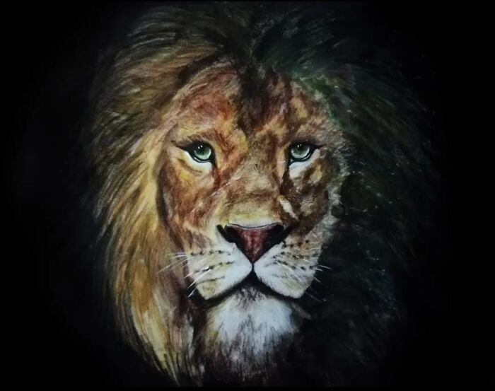 Lion In Watercolors, A Gift To My Father To Honour Our Family Name