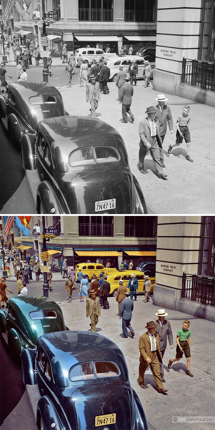 Fifth Avenue At 44th Street, New York By Dorothea Lange, July 1939