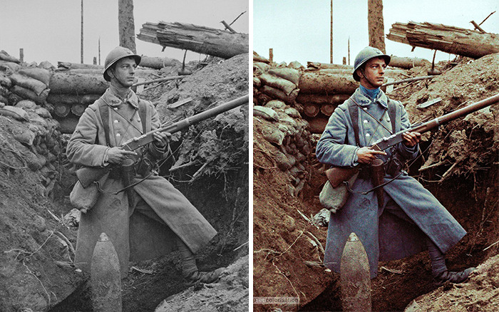 French Soldier In A Trench, 1916