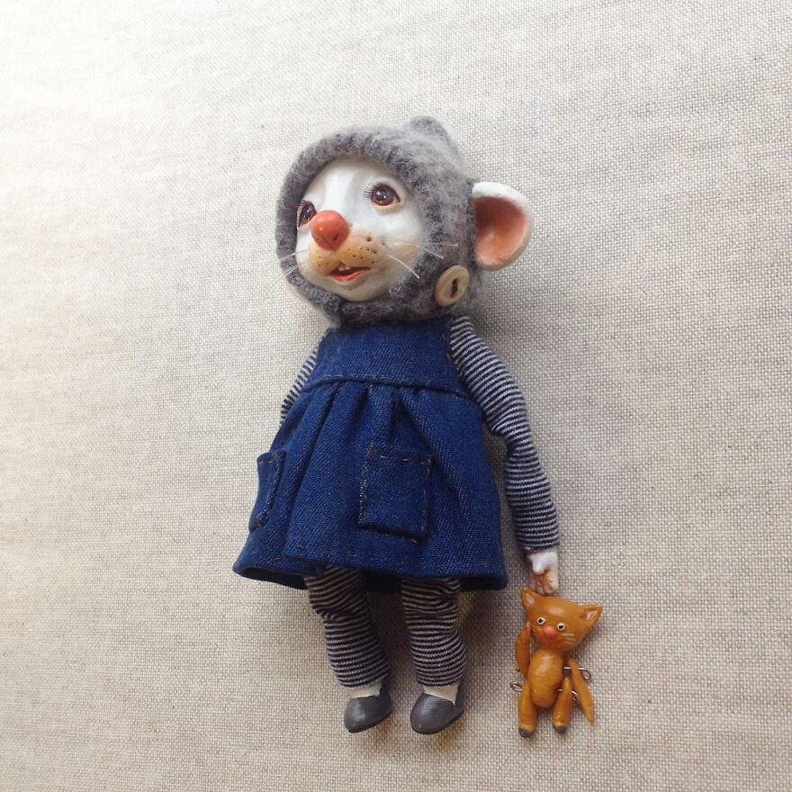Russian Artist Makes Clay Dolls That Are Cute And Fashionable