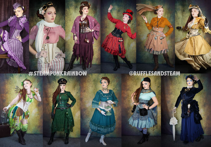 I'm A Costumer, Steampunk And Hobby Seamstress And This Was My Steampunk Rainbow Project Last Year