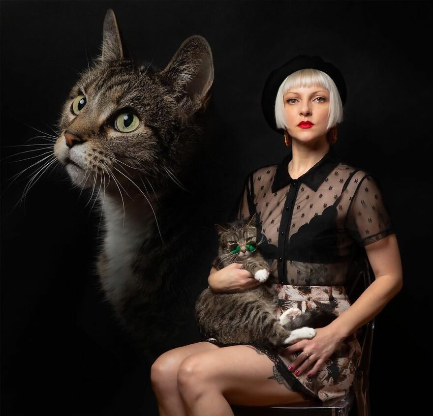 Photographer Recreates Retro 80s Photos With Pets