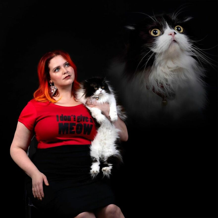 Photographer Recreates Retro 80s Photos With Cats