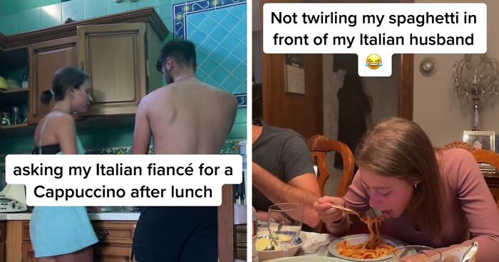 Folks Online Are Obsessed With This American Woman Trolling Her Italian Husband By Breaking Unspoken “Italian Rules” (12 Situations)