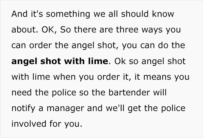 Bartender Explains What Different "Angel Shots" Mean And How Ordering One Can Save Someone From A Bad Situation Bartender Explains What Different "Angel Shots" Mean And How Ordering One Can Save Someone From A Bad Situation