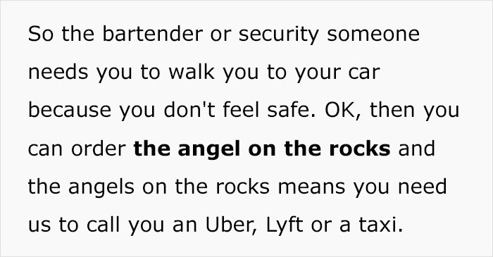 Bartender Explains What Different "Angel Shots" Mean And How Ordering One Can Save Someone From A Bad Situation Bartender Explains What Different "Angel Shots" Mean And How Ordering One Can Save Someone From A Bad Situation