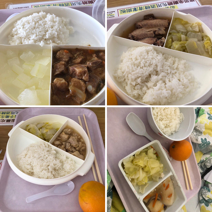 Hong Kong Hospital Food. The Same 4 Meals On Repeat For 3 Weeks