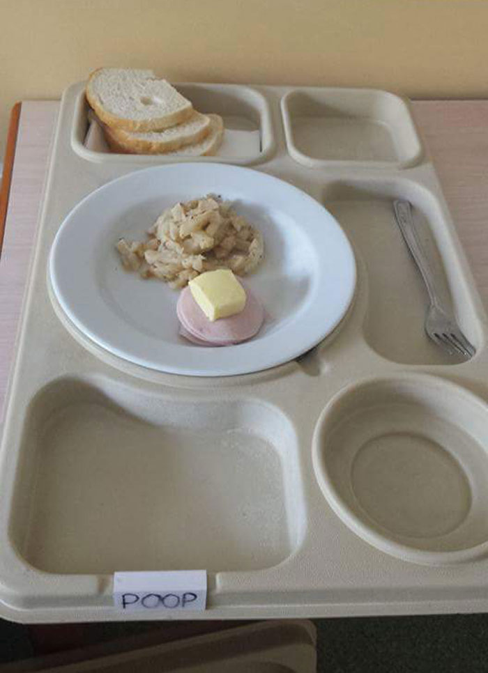 My Girlfriend's Grandma Is In The Hospital. This Is Her Dinner. Yes, It Came Labeled That Way