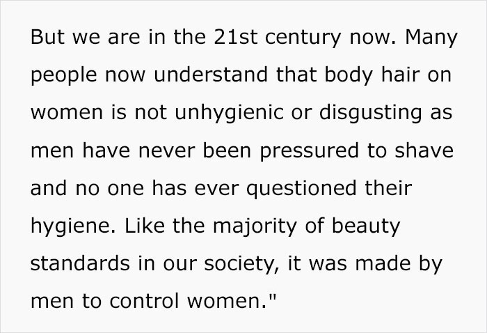 Woman's Explanation On Why Males And Females Have Different Body Hair Standards Goes Viral