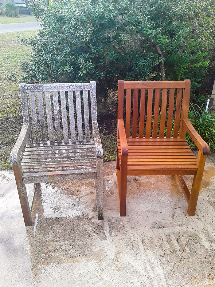 Teak Chairs. This Felt Good