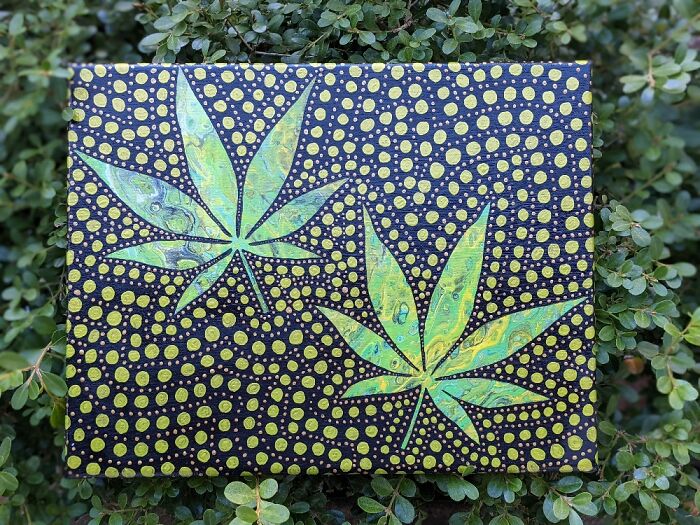 I Did This As A Commission Piece But They Fell Through. So This Is My First Pour Paint/Dot Art.