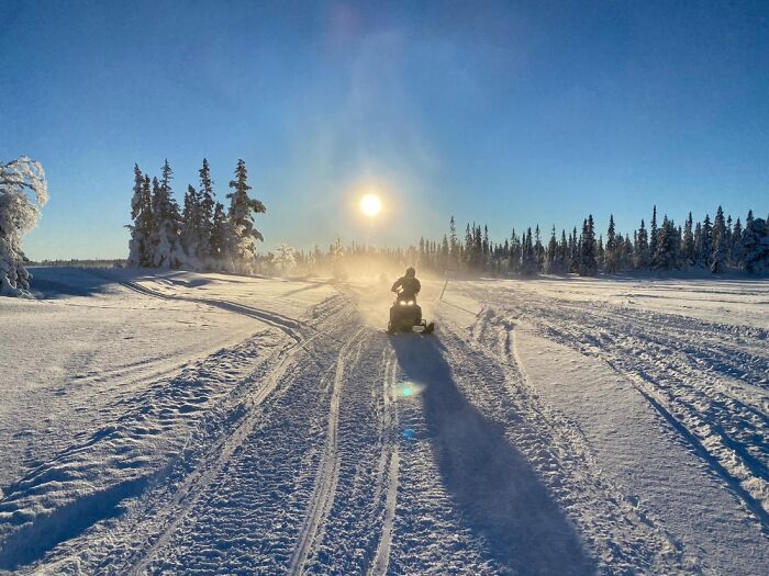 Not Sure If Snowmobiling Counts, But It's Hell Of A Workout When You Drive All Day