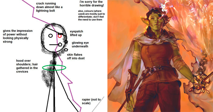 Artists Share What Sketches They Got From Their Clients Vs. What They Delivered And People Love Seeing The Comparison