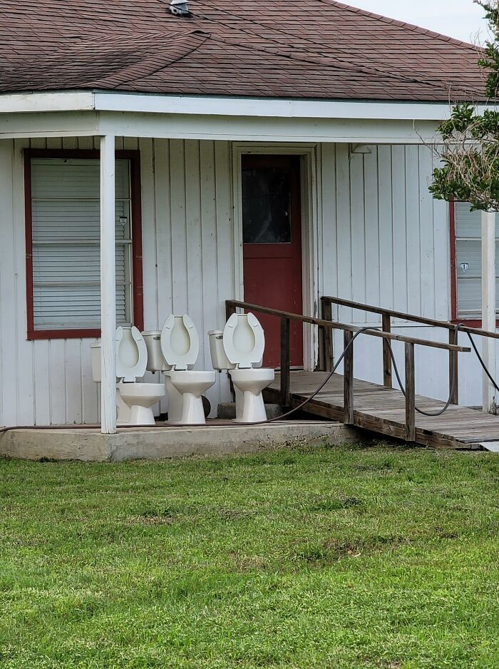 I Can't Believe I Ran Across This The Other Day. It Was A Very Small House Behind A Old Church. I Don't Know What Was Going On But I Found It Funny. A Lot Of Jokes Were Made That Night