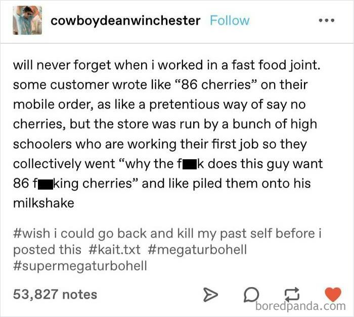 86% Cherries, 14% Milkshake