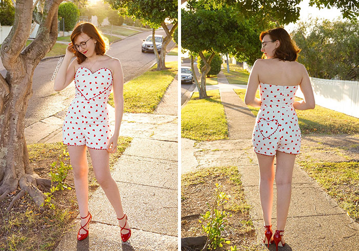 A Little Bit In Love. Here’s The Finished Valentine’s Day Playsuit!