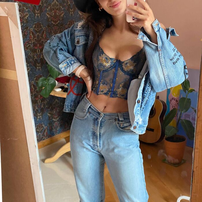 This Came Out So Good, Had To Post It. Longline Bra With Embroidered Lace