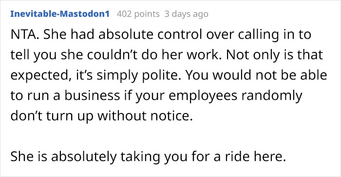 Recently Promoted Employee Takes A Day-Off Without Telling Anyone, Boss Makes Her Choose Between Demotion Or Termination Recently Promoted Employee Takes A Day-Off Without Telling Anyone, Boss Makes Her Choose Between Demotion Or Termination