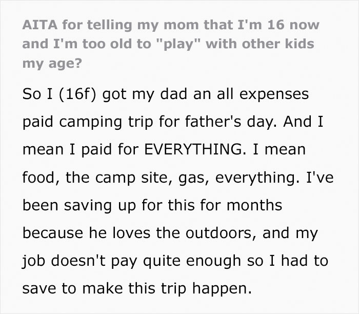 Mom Wants To Be Included In This Father-Daughter Camping Trip, Ruins It By Making It About Her Mom Wants To Be Included In This Father-Daughter Camping Trip, Ruins It By Making It About Her