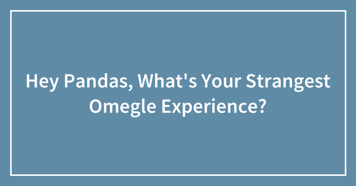Hey Pandas, What’s Your Strangest Omegle Experience? (Closed)