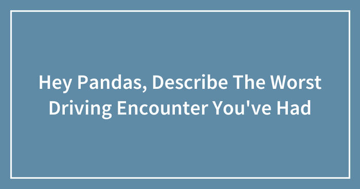 Hey Pandas, Describe The Worst Driving Encounter You’ve Had (Closed)