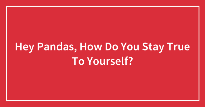 Hey Pandas, How Do You Stay True To Yourself?