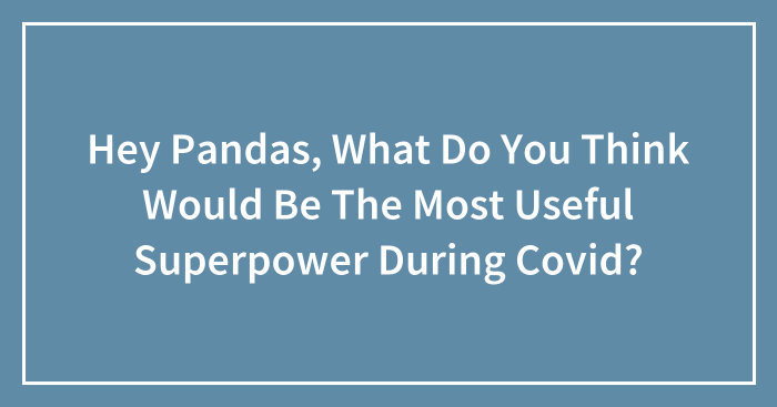 Hey Pandas, What Do You Think Would Be The Most Useful Superpower During Covid? (Closed)