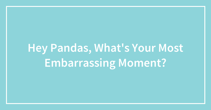Hey Pandas, What’s Your Most Embarrassing Moment? (Closed)