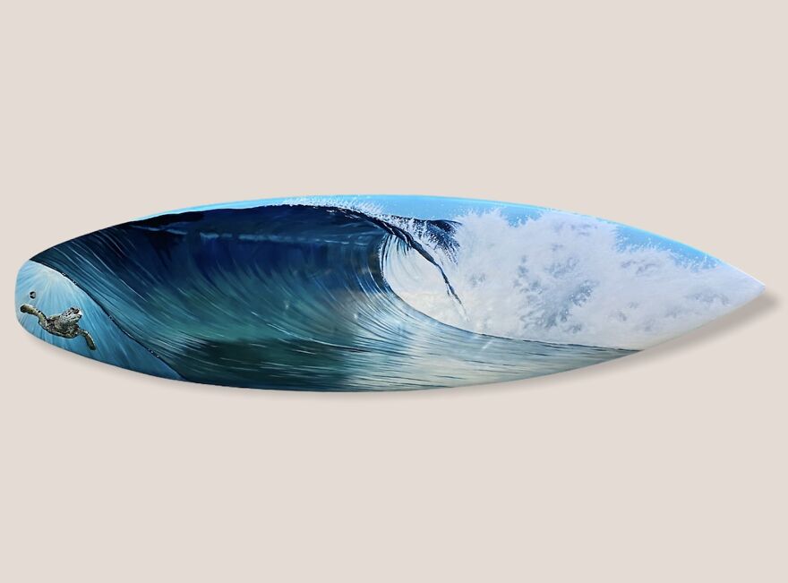 I Save Old Surfboards From Landfills And Give Them A Second Life As A Piece Of Art