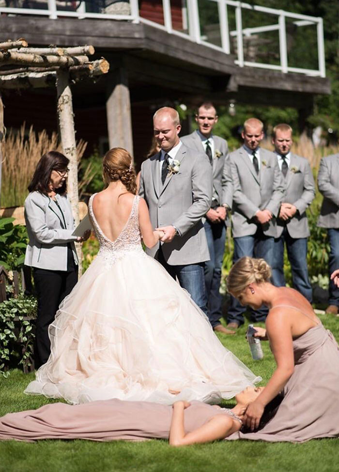 So I Fainted In The Middle Of My Best Friend's Wedding. Just Got The Pictures Back