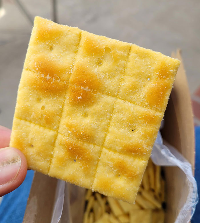 Found This Uncut Gem In My Box Of Aldi-Brand White Cheddar Cheezits