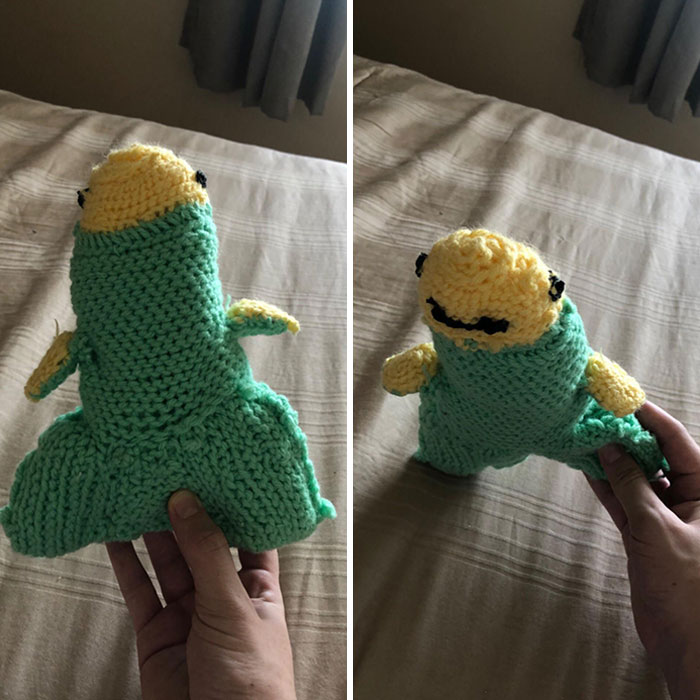 Tried To Crochet My Daughter A Fish. My Pregnant Brain Thought It Was Nice