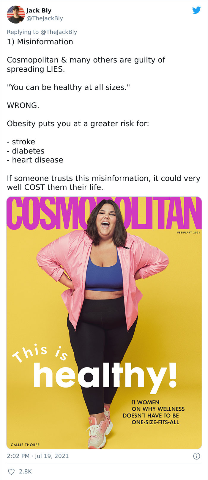 "5 Reasons 'Body Positivity' Is Evil" - Guy Starts A Discussion About The Toxicity Of The Body Positivity Movement