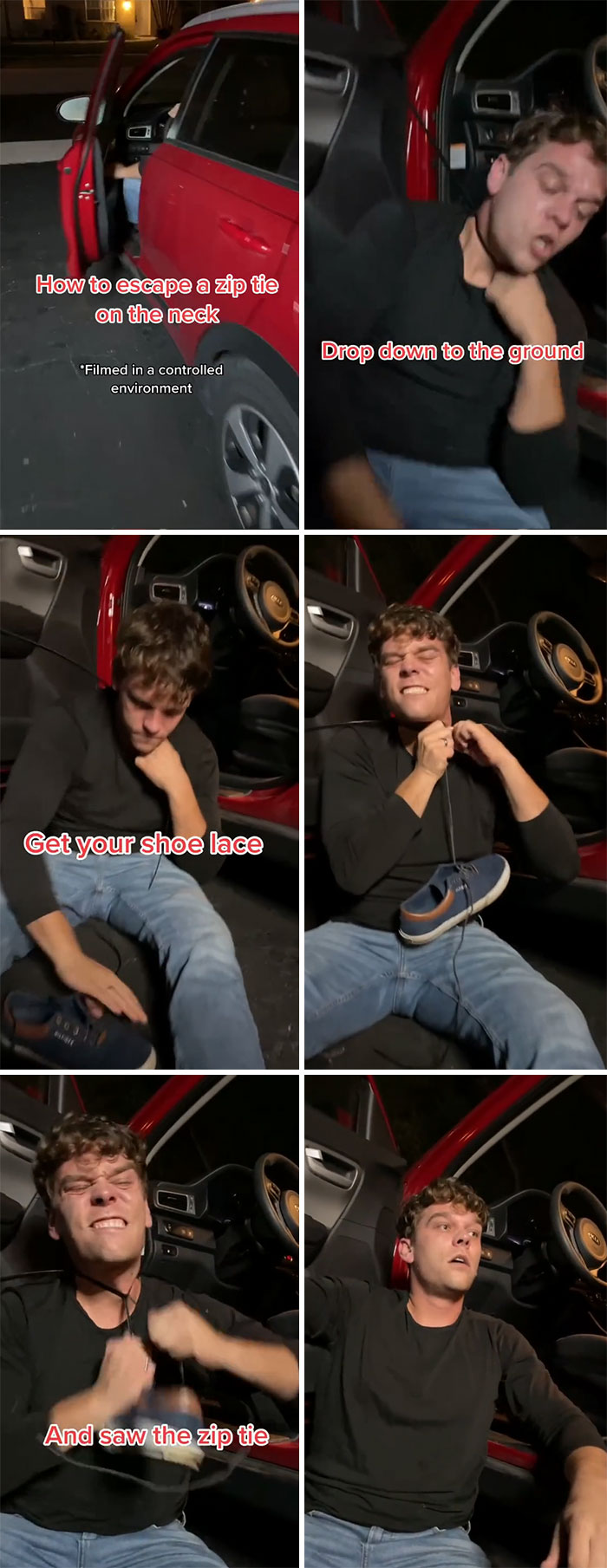 Escape A Zip Tie On The Neck