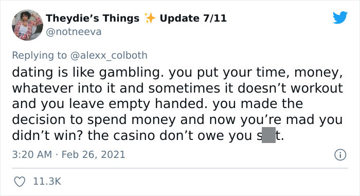Guy Demands His Date Return $35 After It Didn't Lead To Anything More Guy Demands His Date Return $35 After It Didn't Lead To Anything More