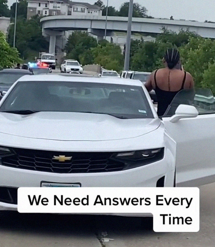 Numerous Drivers Pull Over To Check On A Black Woman Who Was Stopped By Cops And Was Screaming For Help