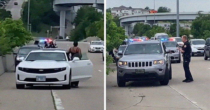Numerous Drivers Pull Over To Check On A Black Woman Who Was Stopped By Cops And Was Screaming For Help