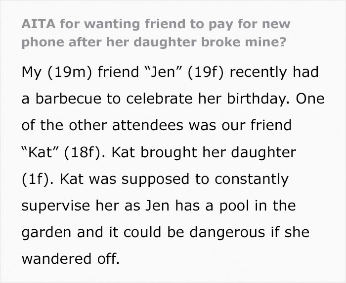 Guy Gets Mad When Friend Refuses To Buy Him A New Phone After Her Toddler Destroys His, Sparks A Debate Between Parents Online