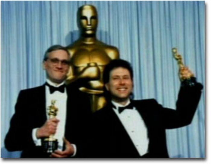 This Photo Of Howard Ashman And Alan Menken, Who Wrote The Lyrics And Music Respectively For The Little Mermaid, Beauty And The Beast And Aladdin. In This Photo They Had Just Won Oscars For The Little Mermaid