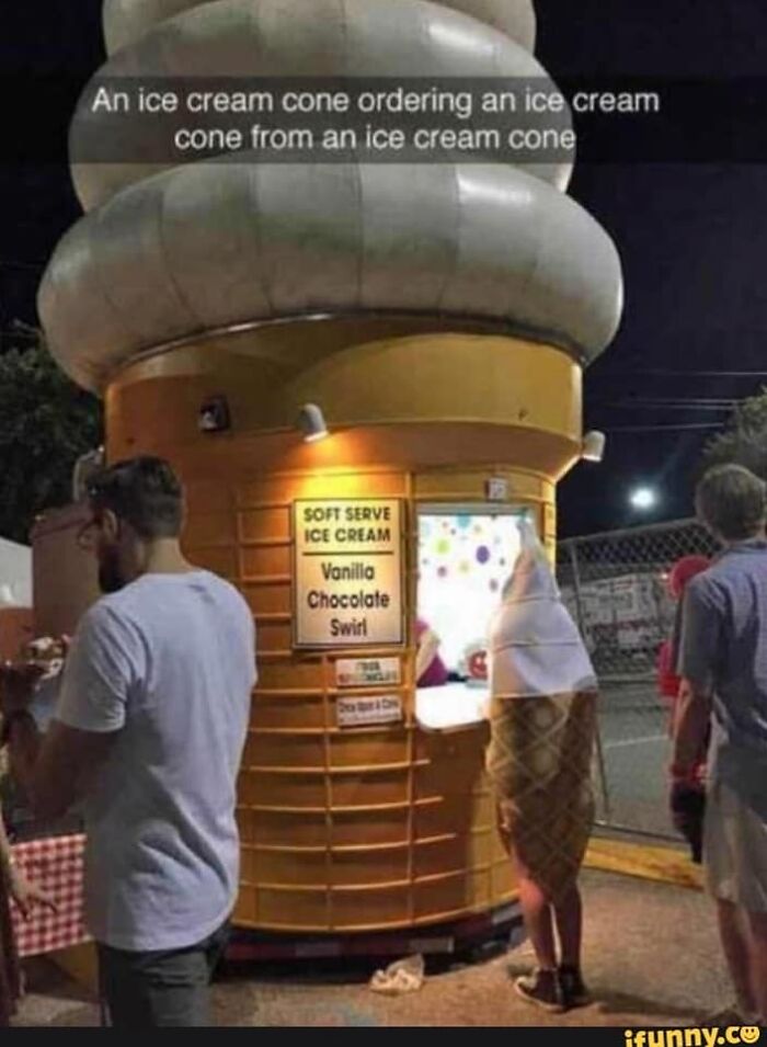 An Ice Cream Cone Ordering An Ice Cream Cone From An Ice Cream Cone