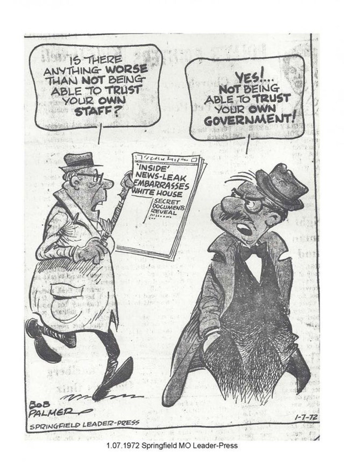 "News-Leak Embarrasses White House" 1972.