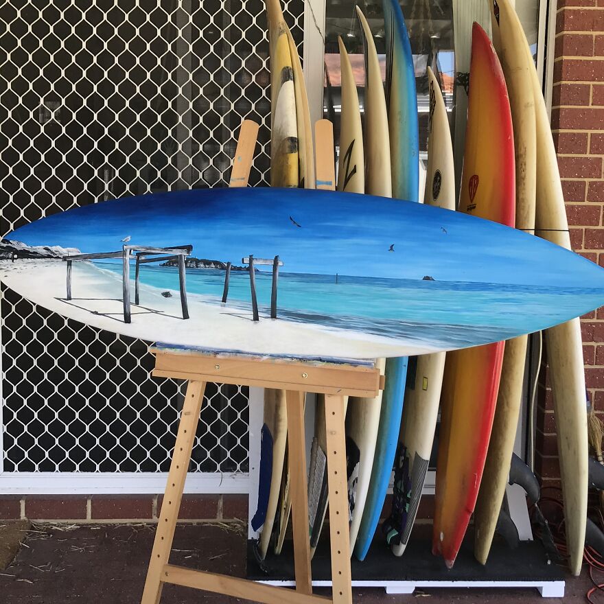 I Save Old Surfboards From Landfills And Give Them A Second Life As A Piece Of Art