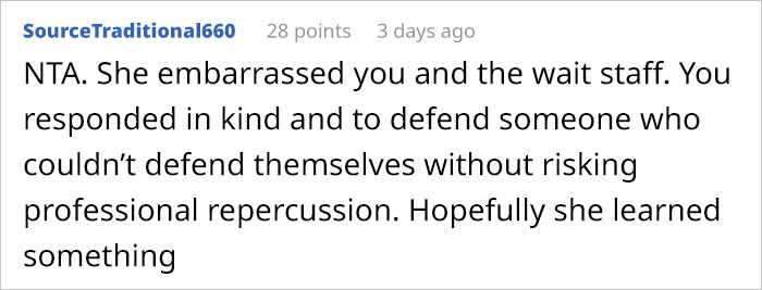 Guy Publicly Shames Wife&rsquo;s Friend For Being Rude To A Waitress, Asks Online If He Went Too Far